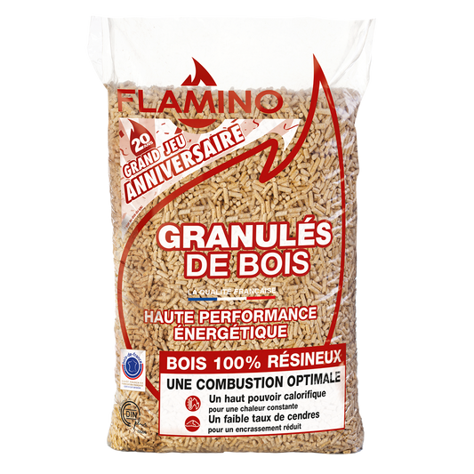 Granulés de bois FLAMINO 72 sacs de 15KG
